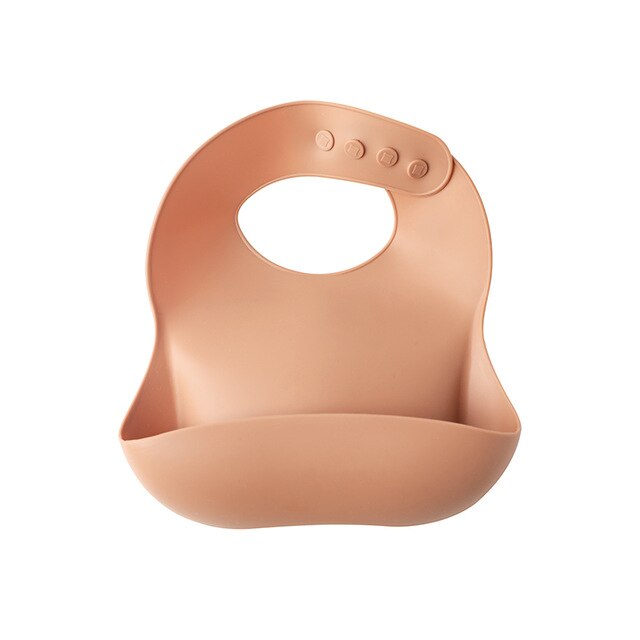 1pc Silikon Baby Lätzchen Feste Wasserdichte Brust Fütterung rülpsen Tuch Karikatur Schürzen Einstellbare Für Kleinkind Frühstück Fütterungen: khaki