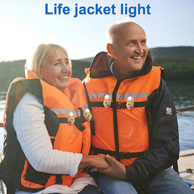 2 Stuks Surfen Reddingsvest Licht Led Lithium Zwemvest Licht Marine Positie Indicator Licht Kano Kajak Self-Verlichting