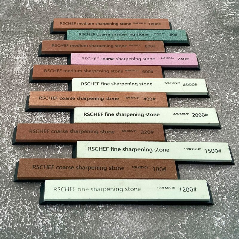 Whetstone Single sharpening stone Honing System white alundum 6pcs 120 240 400 600 1000 1500# knife sharpener Grindstone