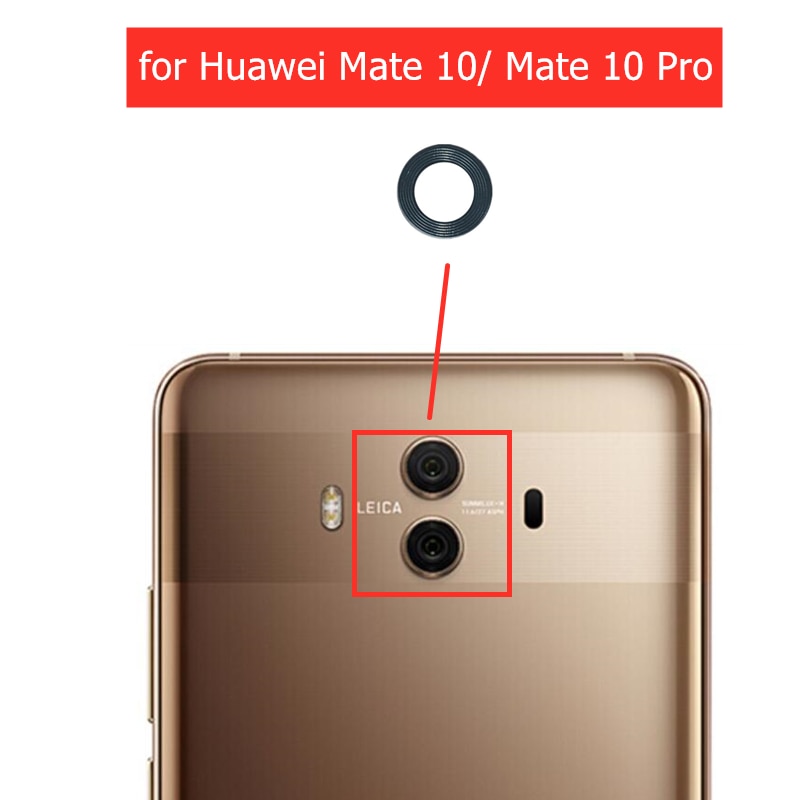 2Pcs Voor Huawei Mate 10/Voor Huawei Mate 10 Pro Terug Camera Glazen Lens Achteruitrijcamera Glas Met lijm Vervanging Reparatie Onderdeel