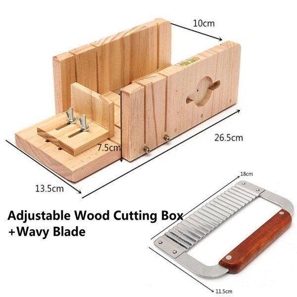 3in1 Manual Soap Kits Adjustable Cutting Loaf Soap Cutters Pine Rectangle Slicer with Stainless Steel Blade Soap Making Supplies: Type B