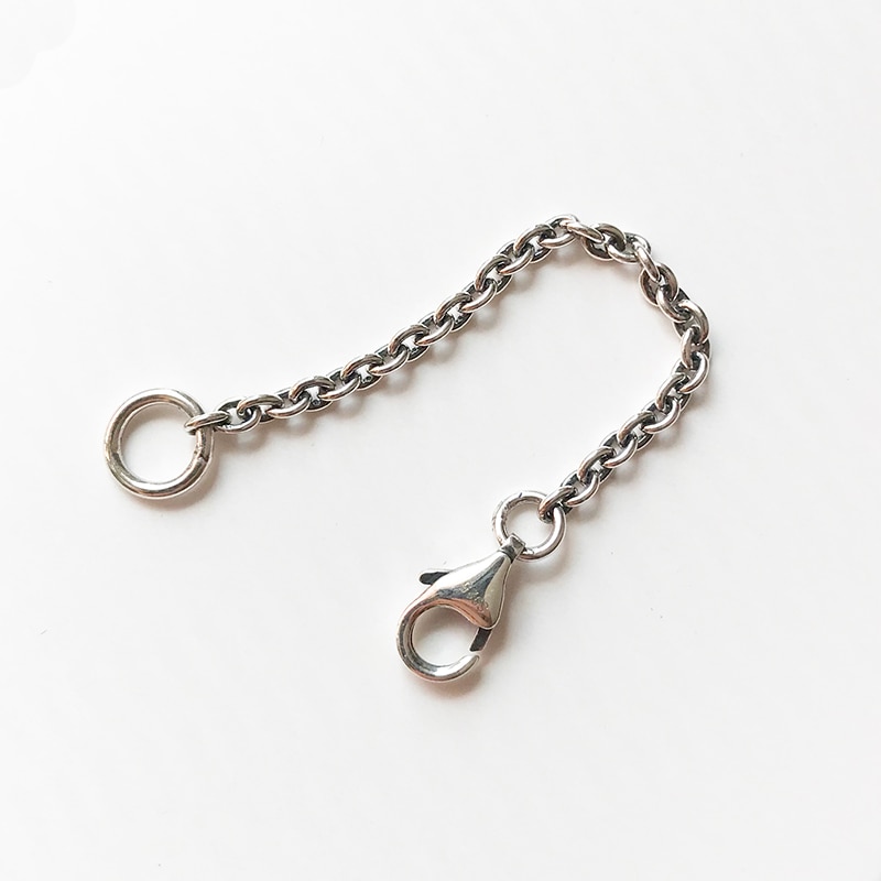925 Sterling Zilveren Kralen Karabijn Veiligheid Chain Charm Fit Europese 3Mm Armband Diy Sieraden