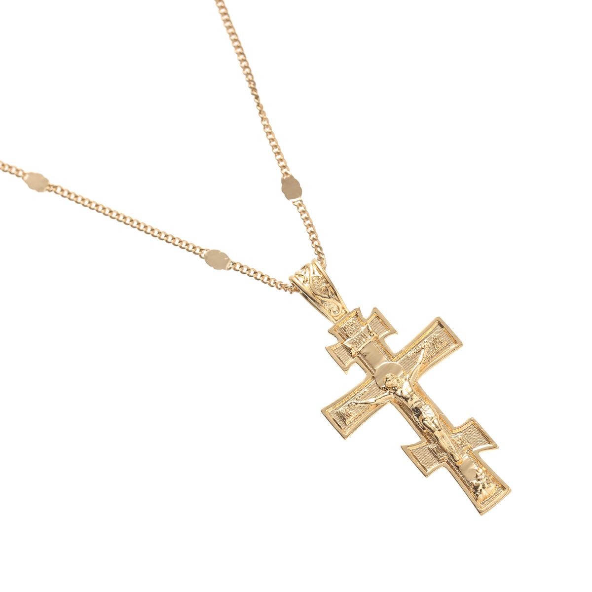 Russische Orthodoxe Christendom Kerk Eeuwige Cross Charms Hanger Ketting Sieraden Rusland Griekenland Oekraïne