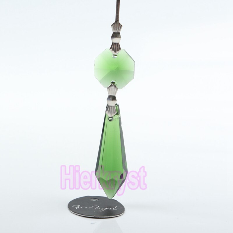 Hierkryst 30 stk / mye grønn lysekrone glasskrystaller lampe prismer deler istapp hengende anheng 38mm 1.49 "  #1909-3
