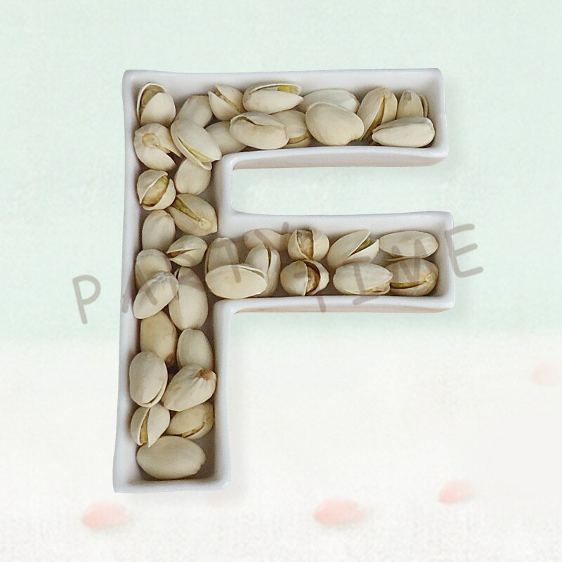 Ceramic Snack Dish, Letter Dish for Party and Wedding, Dishes in Alphabetic shape