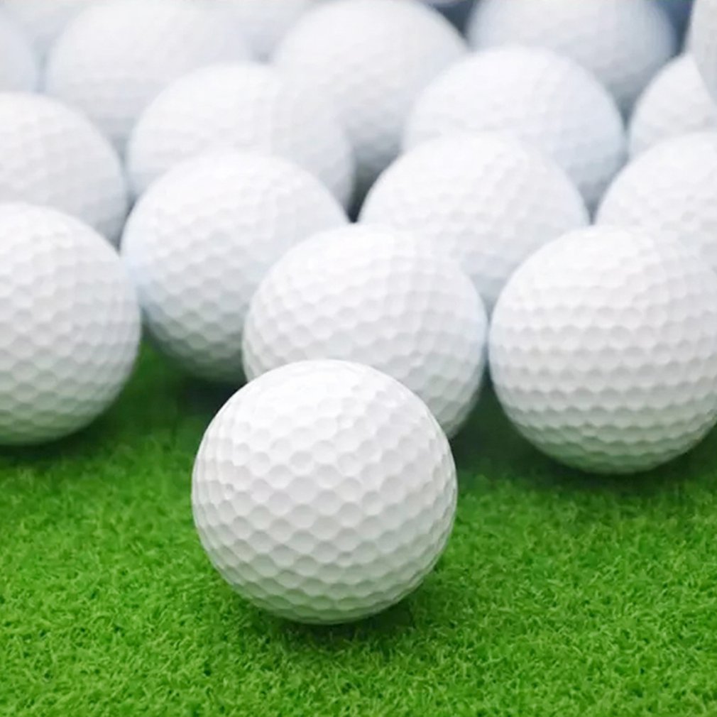 Golf Practice Ball Double Layer Blank Golf Balls Outdoor Sports Rubber Golf Ball Indoor Outdoor Practice Training Aids
