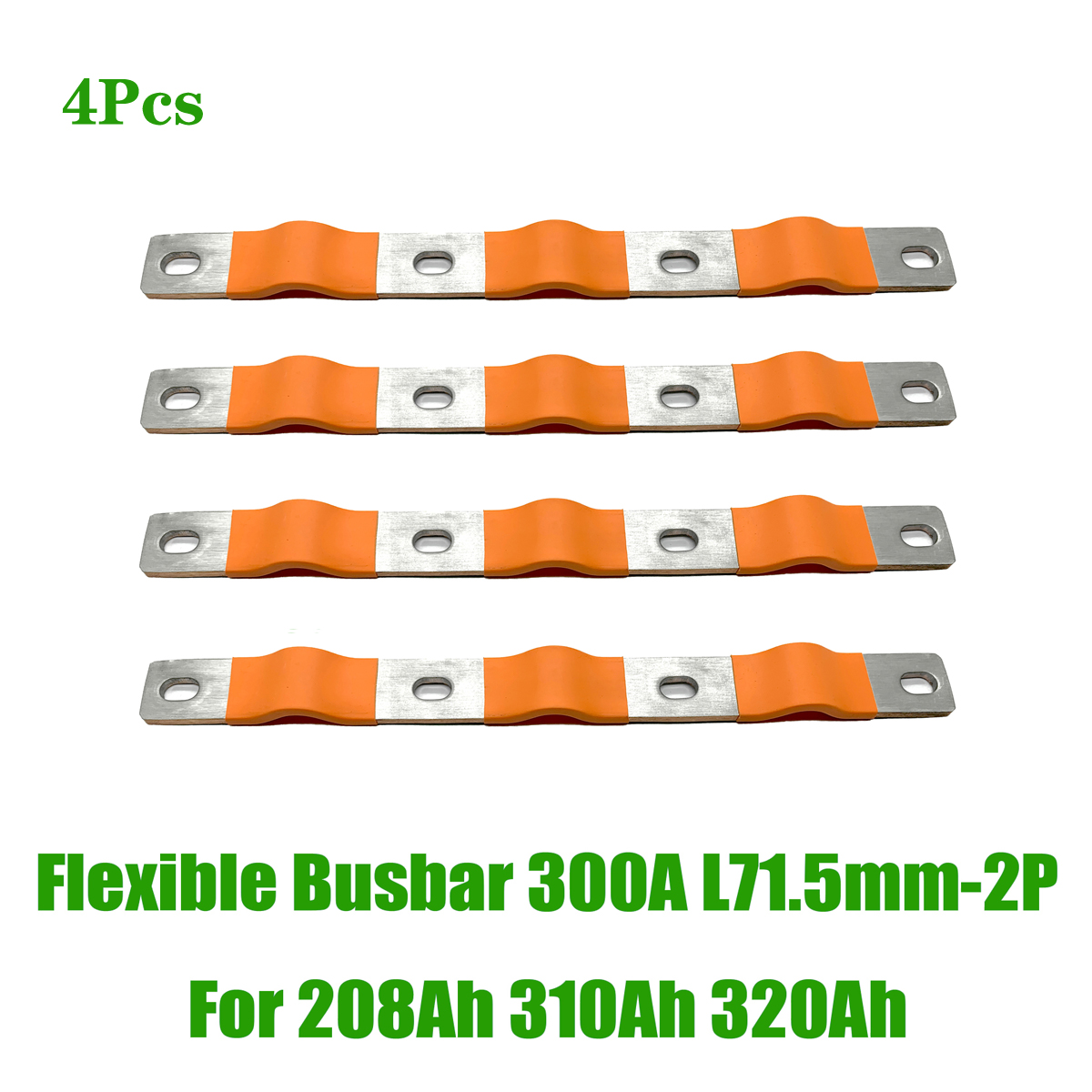 Flexible Sammelschiene Lifepo4-Batterieklemmen, solide Lithium-Bänder, Clips, Bolzen, Verbindungsstange, reines Kupfer, 280 Ah, 320 Ah, Isolationsabdeckung: royal blue