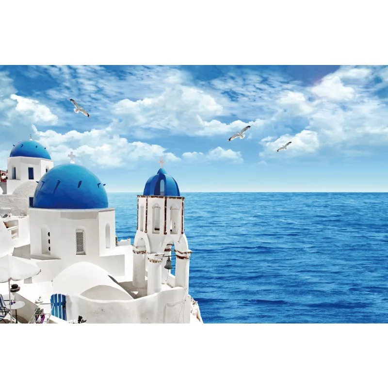 Adult Jigsaw Puzzle 1000 Pieces Aegean Sea 75*50cm Stress Relief Entertainment Toys Paper Puzzles Christmas: Default Title