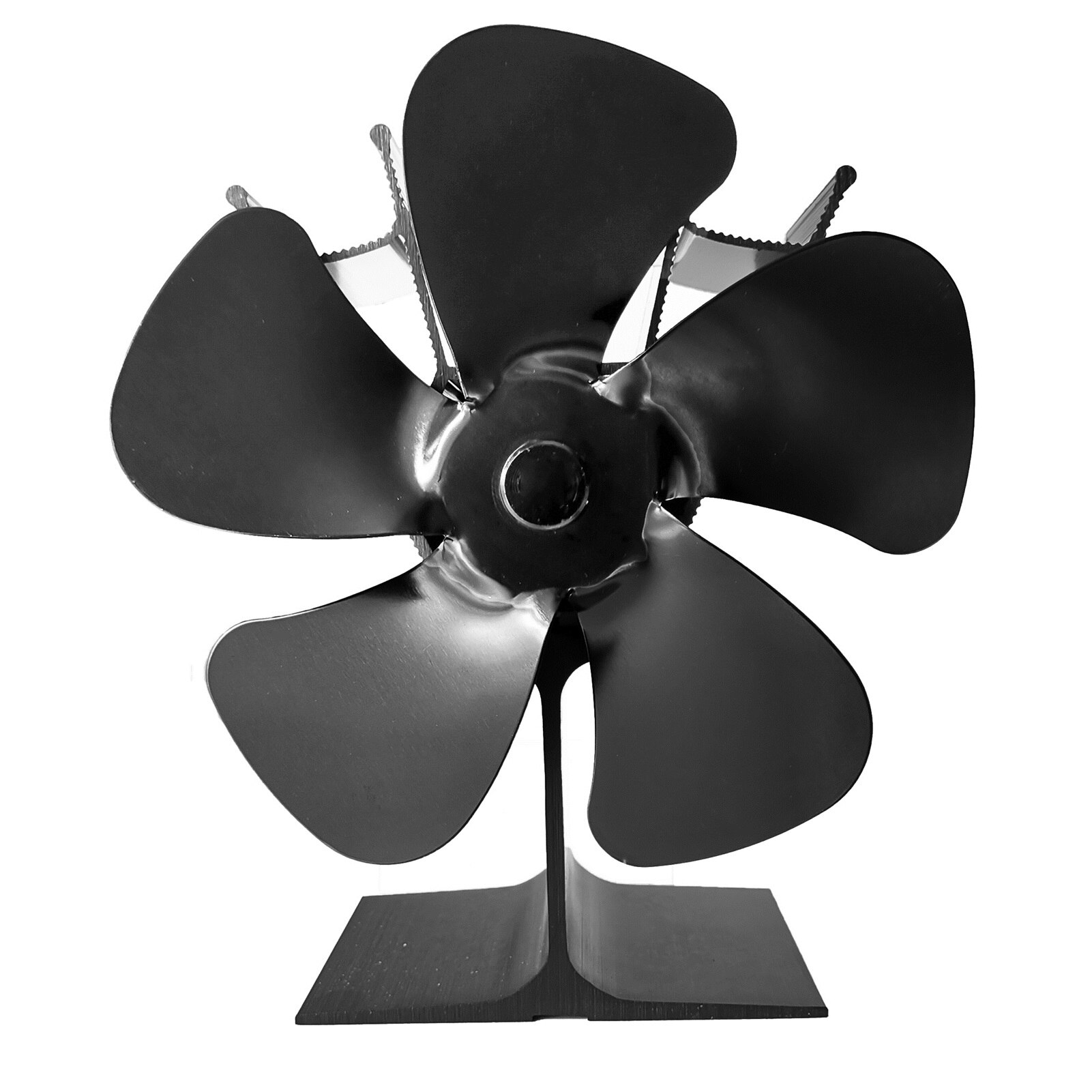 5 Blades Wood Stove Fan Heat Powered Fireplace Fan For Log Burner Home Fireplace Fan Pellet Stoves Efficient Heat Distribution: Default Title