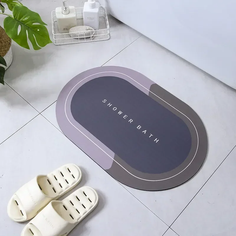 Saugfähige Badezimmer-Badematte, rutschfester Duschteppich, schnell trocknende Badematten, Küche, Eingang, Fußmatten, Heim-Fußmatte, Badewannen-Teppich: Braun