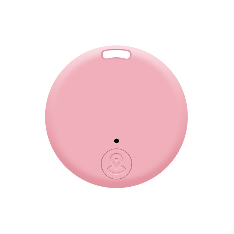 Mini GPS Mobile Bluetooth 5.0 Tracker Anti-Lost Device Round Anti-Lost Device Pet Kids Bag Wallet Tracking Smart Finder Locator: plum