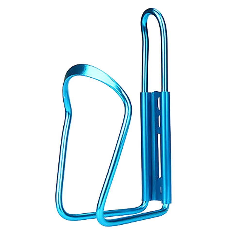 De aleación de aluminio de la bici bicicleta botella de agua taza Rack jaula soporte elástico ajustable bicicleta taza de bebida sostenedor de botella de agua: Azul