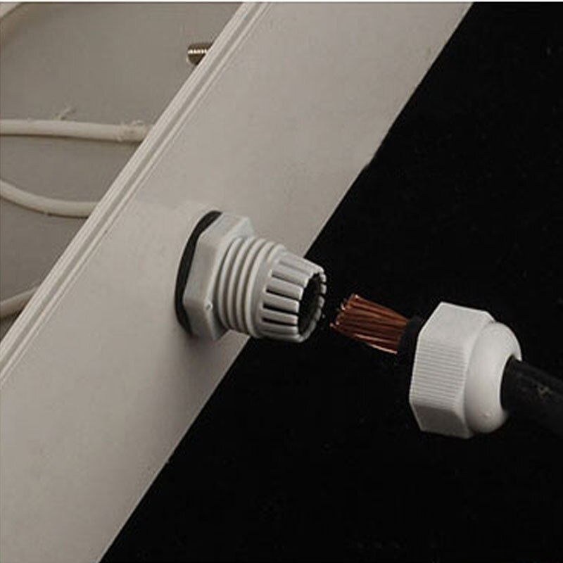10Pcs IP68 PG19 12-15Mm Waterdichte Nylon Wartel Geen Waterdichte Pakking Plastic Waterdichte Connector