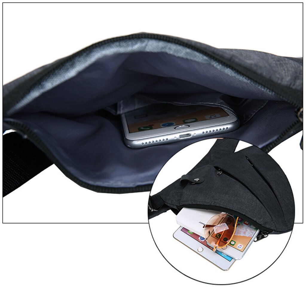 Sling bag casual canvas bröstväska anti stöld crossbody väskor