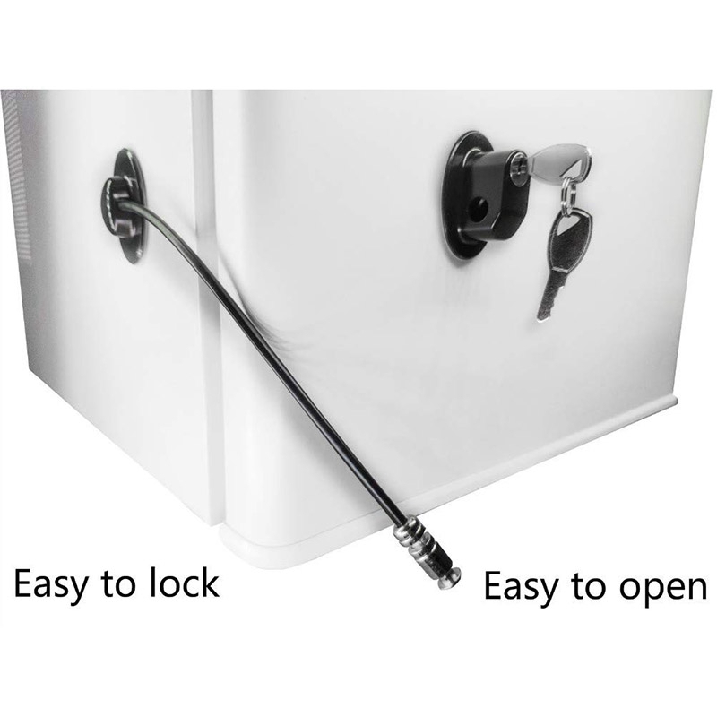 2 Geladen Koelkast Deur Sloten, Koelkast Deurslot, Bestand Lade Kast Lock, Zwarte Riem 4 Toetsen