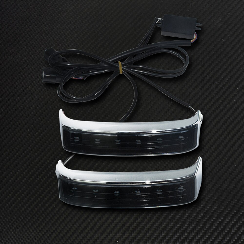 Bolsa para SILLÍN de motocicleta, luces intermitentes traseras, luz trasera LED de freno, luz trasera para Harley Touring RoadKing FLHR FLHT FLHX: Tail Turn Signal  D