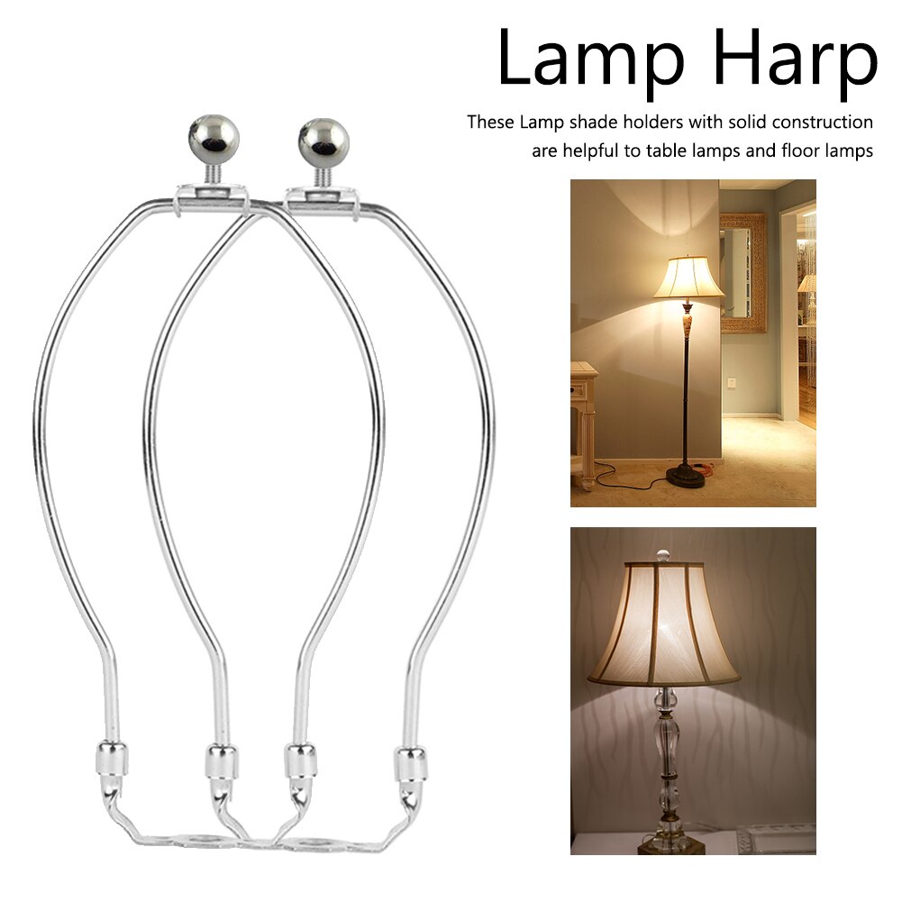 2pcs Guard U Shape Lamp Harp Chrome Polished Solid Lighting Accessories Iron Plating For Floor Light Prevent Breakage Home Decor