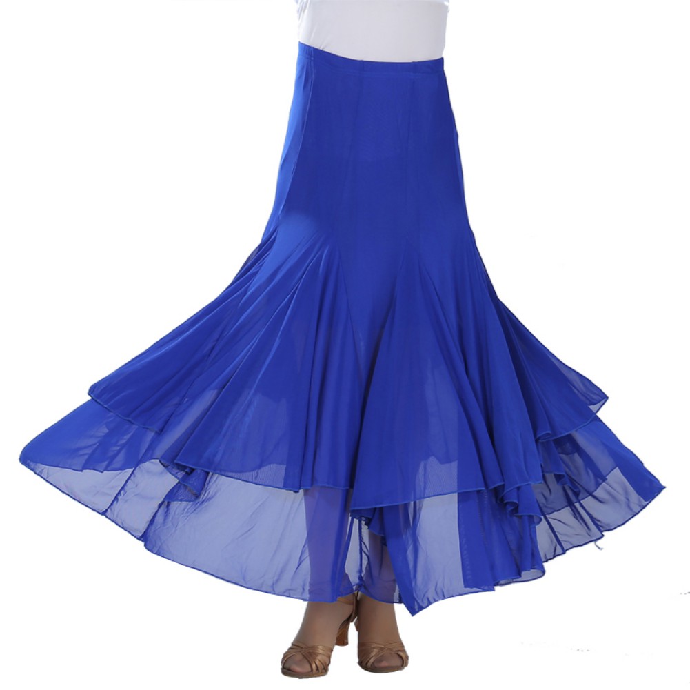 moderne danse jupe paillettes fleurs jupes Tango salle de bal valse danse jupe pour femmes dame adulte fête demi-longueur jupe