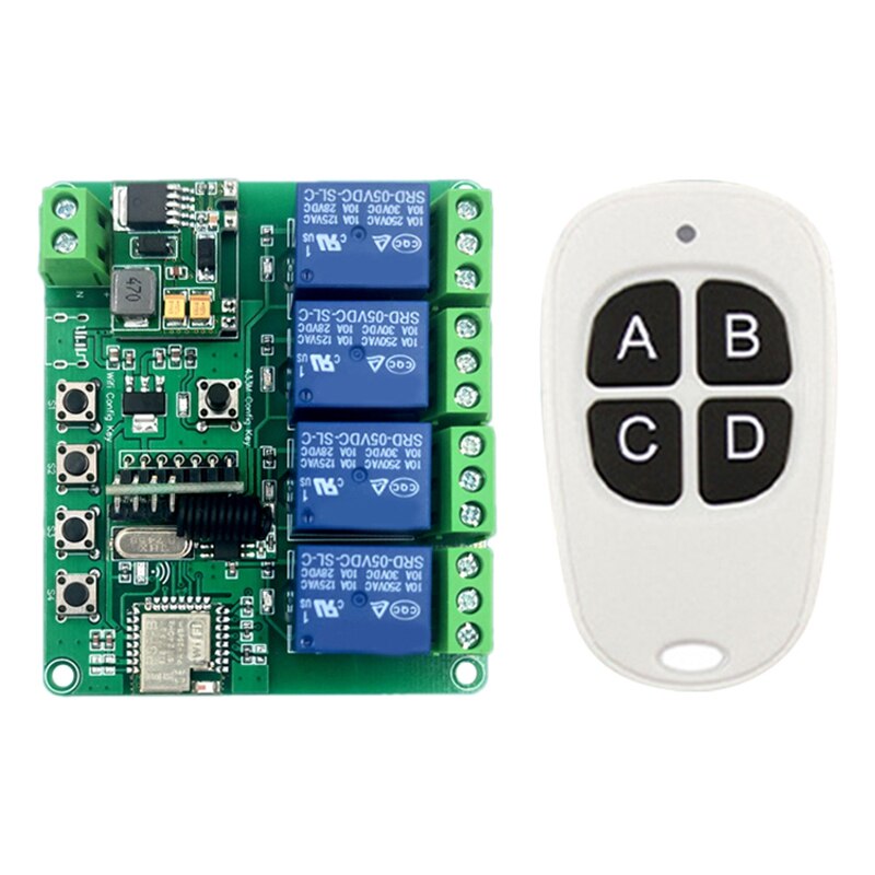 Smart Home Schakelaar DC6-60V 4 Kanaals Wifi Ir Afstandsbediening Roll Gate Jog Tippen Zelfsluitende Voor Alexa Google thuis