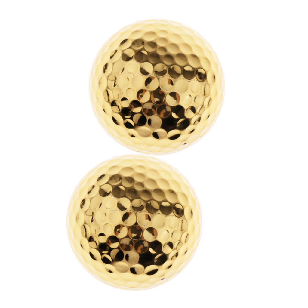 2pcs Durable Lightweight Rubber Dual-Layer Golf Ball for Match Practice Play Golfer Club Prizes Giveaways