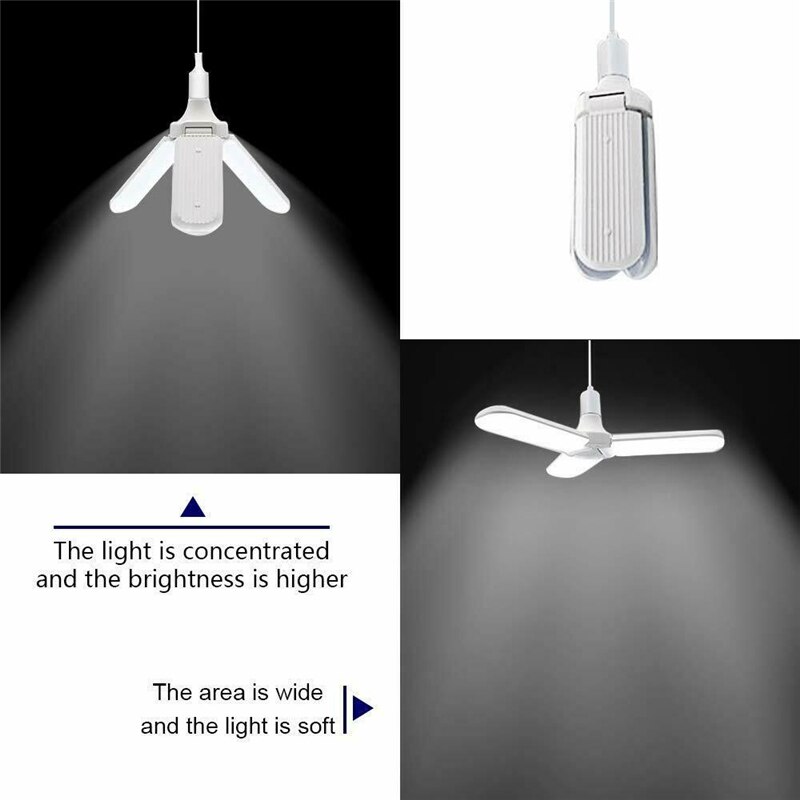 150W LED Fan Garage Lights E27 Bulb 6500K 20000LM 85-265V 2835 Led High Bay Lamp Super Bright Industrial Lighting for workshop