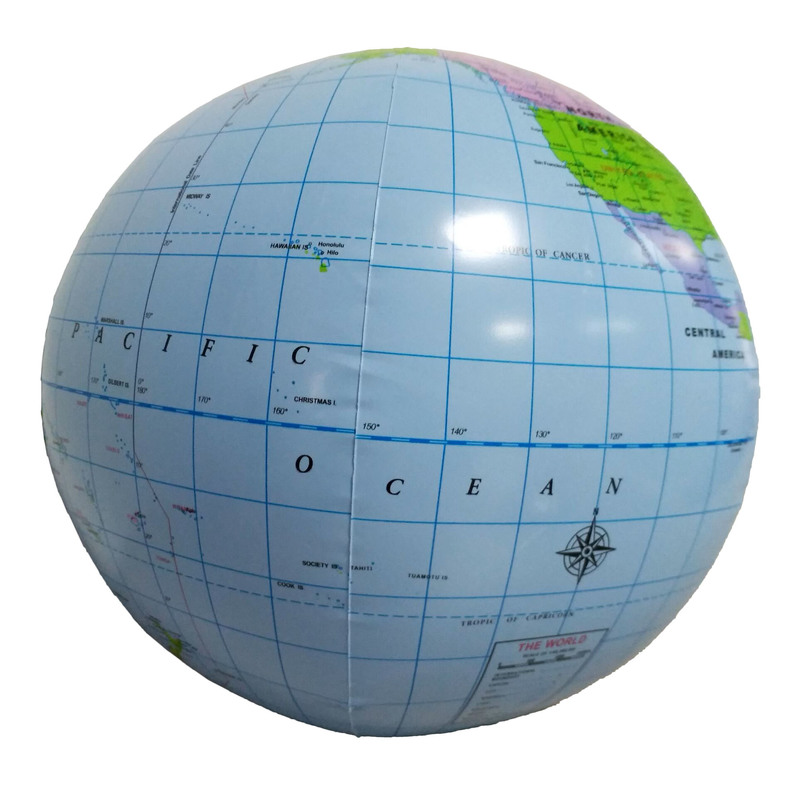 30cm Inflatable Globe World Earth Ocean Map Ball Geography Learning Educational Beach Ball Kids Geography Educational Supplies