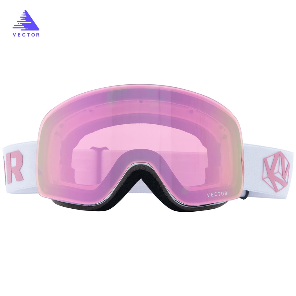 Vector Magnets OTG Ski Goggles Spherical Wide View Sunglasses Snow Glasses Anti-fog Interchangeable Lens