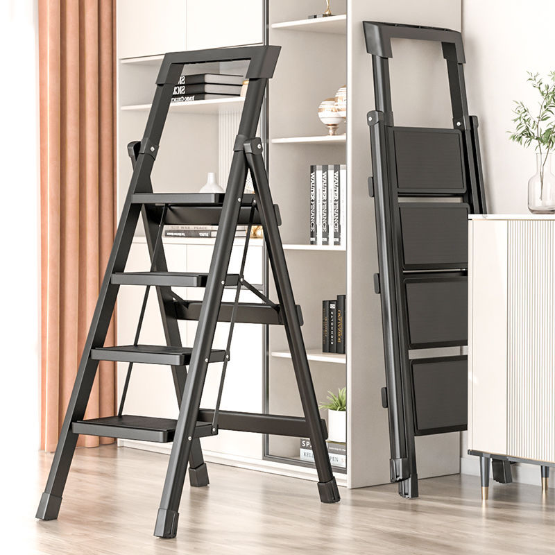 Carbon Steel Folding Ladder Multifunction Ladder 3/4 Step Ladders Kitchen Stairs Portable Step Stool Platform Ladder