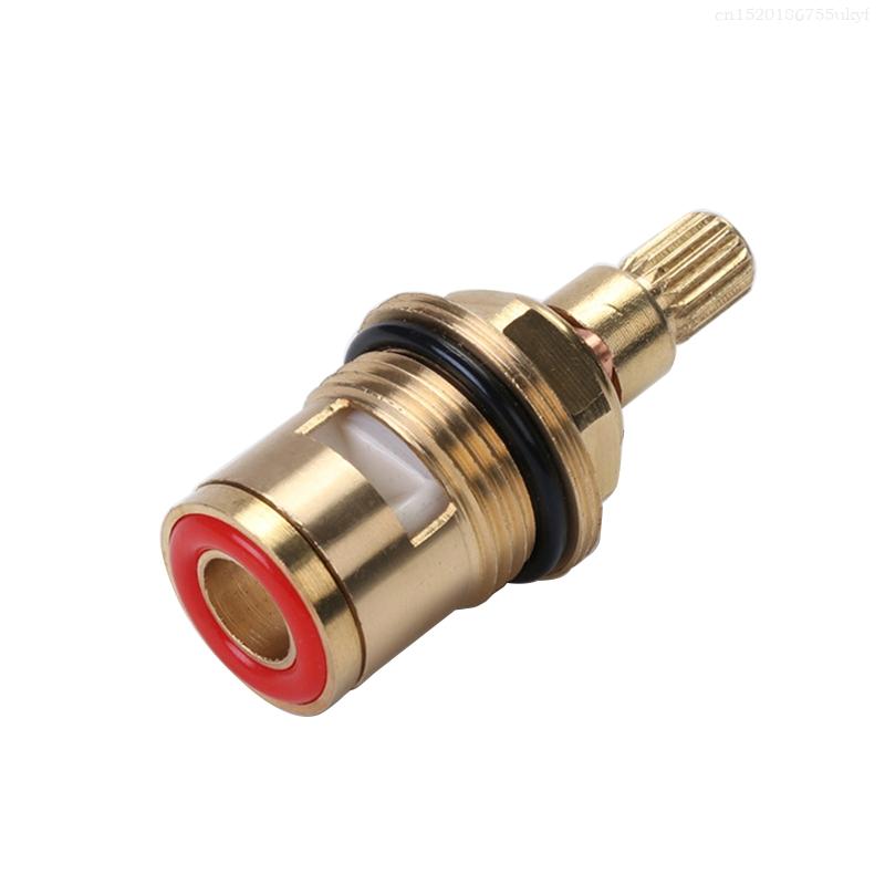 Brass Ceramic Cartridge Inner Faucet for Valve Faucet Cartridge 20 Teeth Replacement Tap Valves for Bathroom Kitche