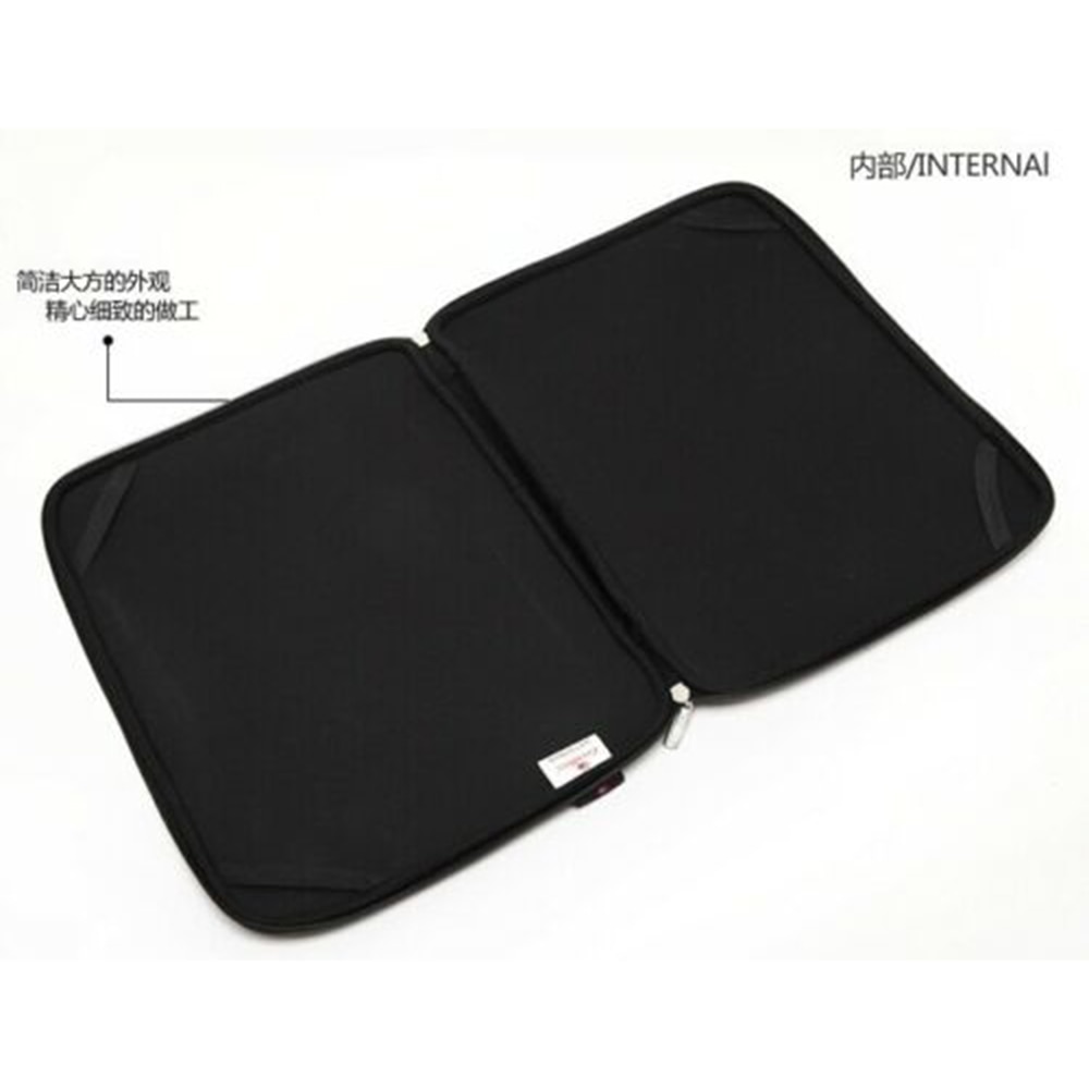 Sort 10 " -17 " bærbar notebook sleeve taske cover med /4 stropper til hp dell lenovo acer taske