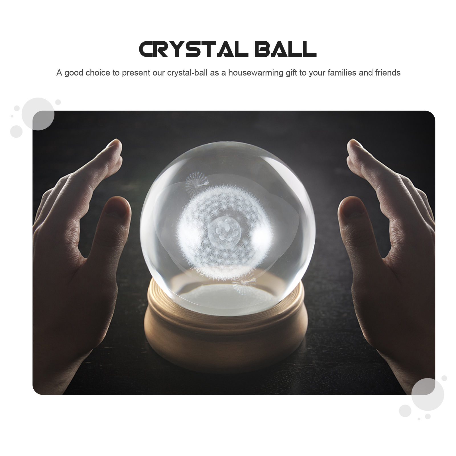 1Pc Carved Crystal Household Furnishing Office Desktop Decor Crystal