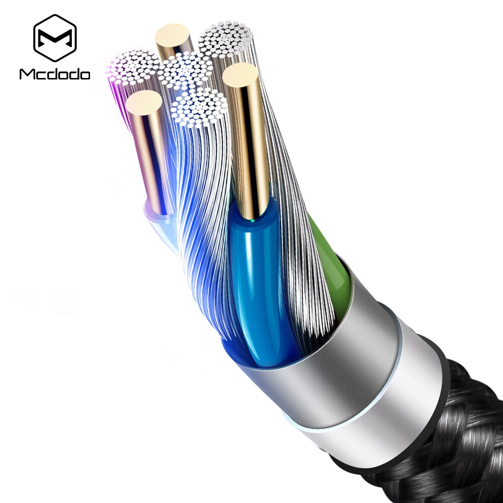 Mcdodo usb-ladekabel 2 i 1 type-c + lynrask ladekabel til iphone-deksler samsung huawei xiaomi