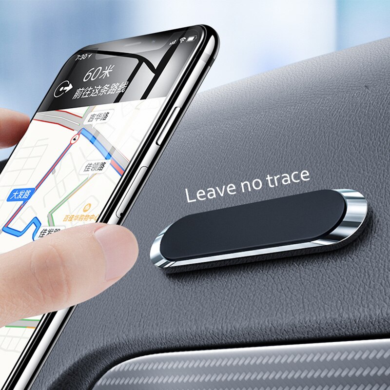 Magnetic Universal Car Phone Holder Dashboard Mini Strip Shape Stand in Car For iPhone Xiaomi Metal Magnet GPS Mount for Wall