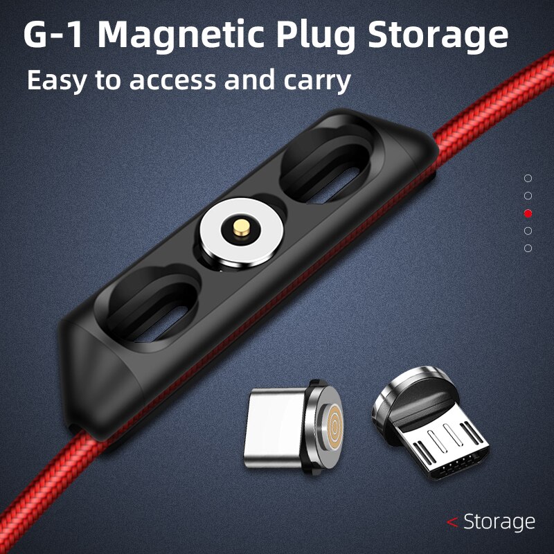 Magnetic Cable Plug Case Portable Storage Box Magnet Charger Plugs Micro USB Type C Connector Storage Box Case