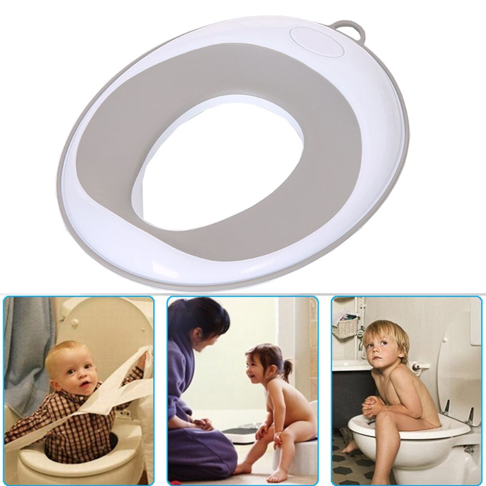 Secure Hook PP Portable Baby Kids Toilet Seat Non-Slip Soft Trainer Ring