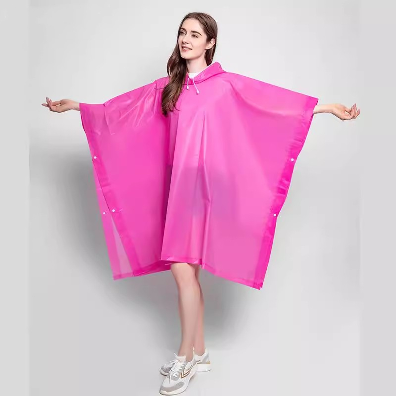 Grote regenponcho 110*130cm eva unisex regenjas verdikte regenjas dames waterdicht heren camping fiets waterdichte regenkleding: Blauw