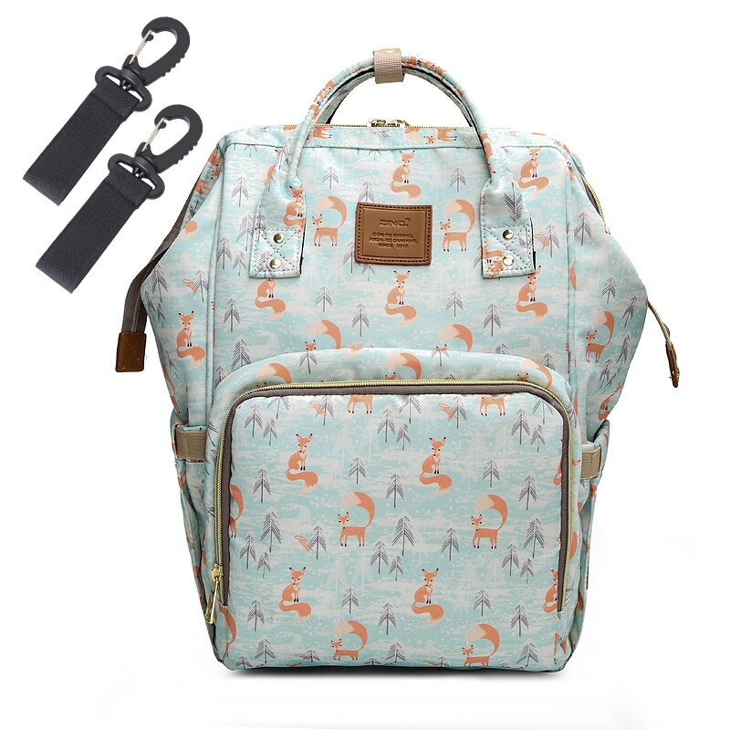 Lequeen Baby Diaper Bag Backpack Baby Organizer Bags for Mom with Hooks Large Stroller Bag for Mommy Baby Changing Mummy Bag: Champagne