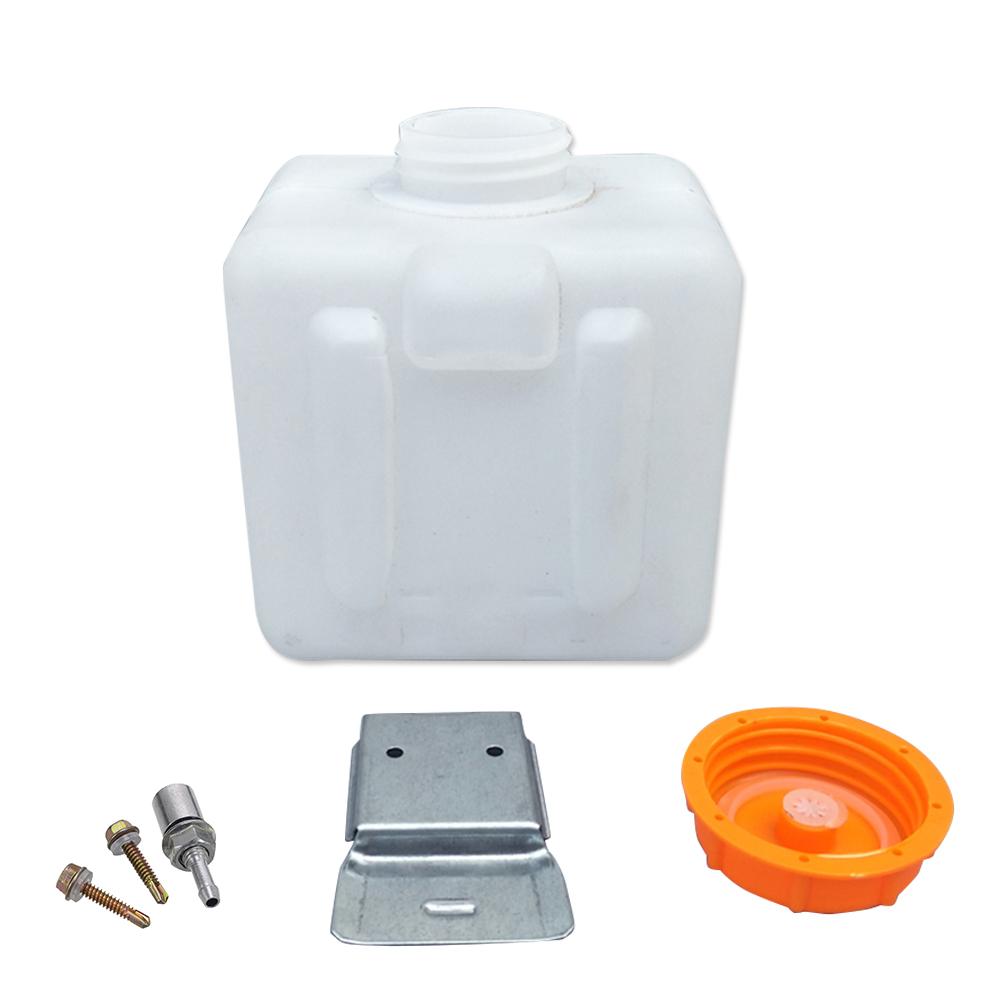 2.5L Plastic Parking Heater Fuel Tank With Oil Nozzle Adapter + Metal Panel + Screws Set For Webasto Eberspacher Car Heaters