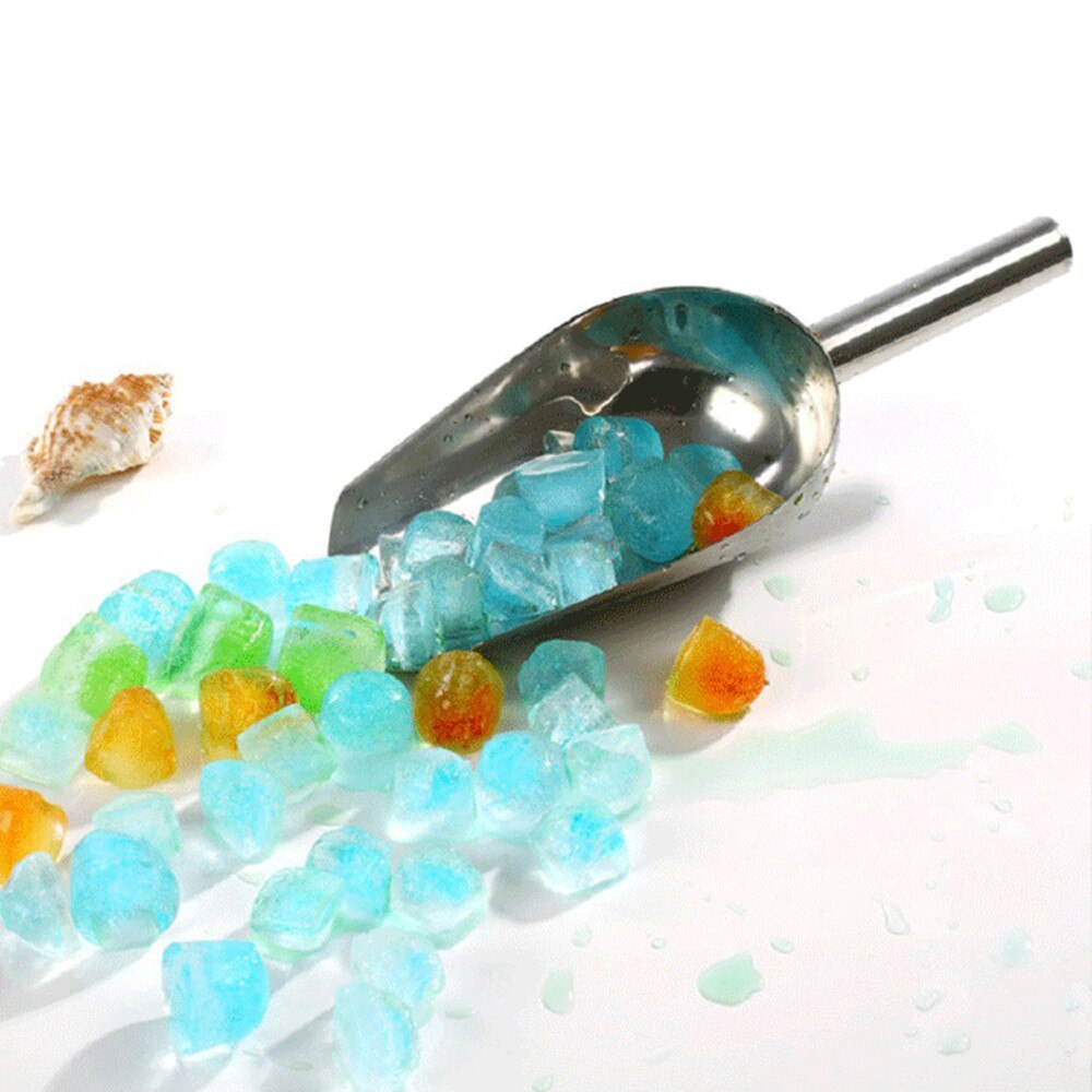 Pala para palomitas de aluminio multiusos, cuchara para harina, arroz, especias, sal, azúcar, barman, utensilios de cocina, FDH,