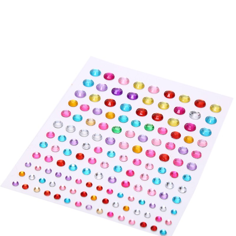 1 Vel 10*10Cm Zelfklevende Kristal Strass Stickers Decals Bling Acryl Stickers