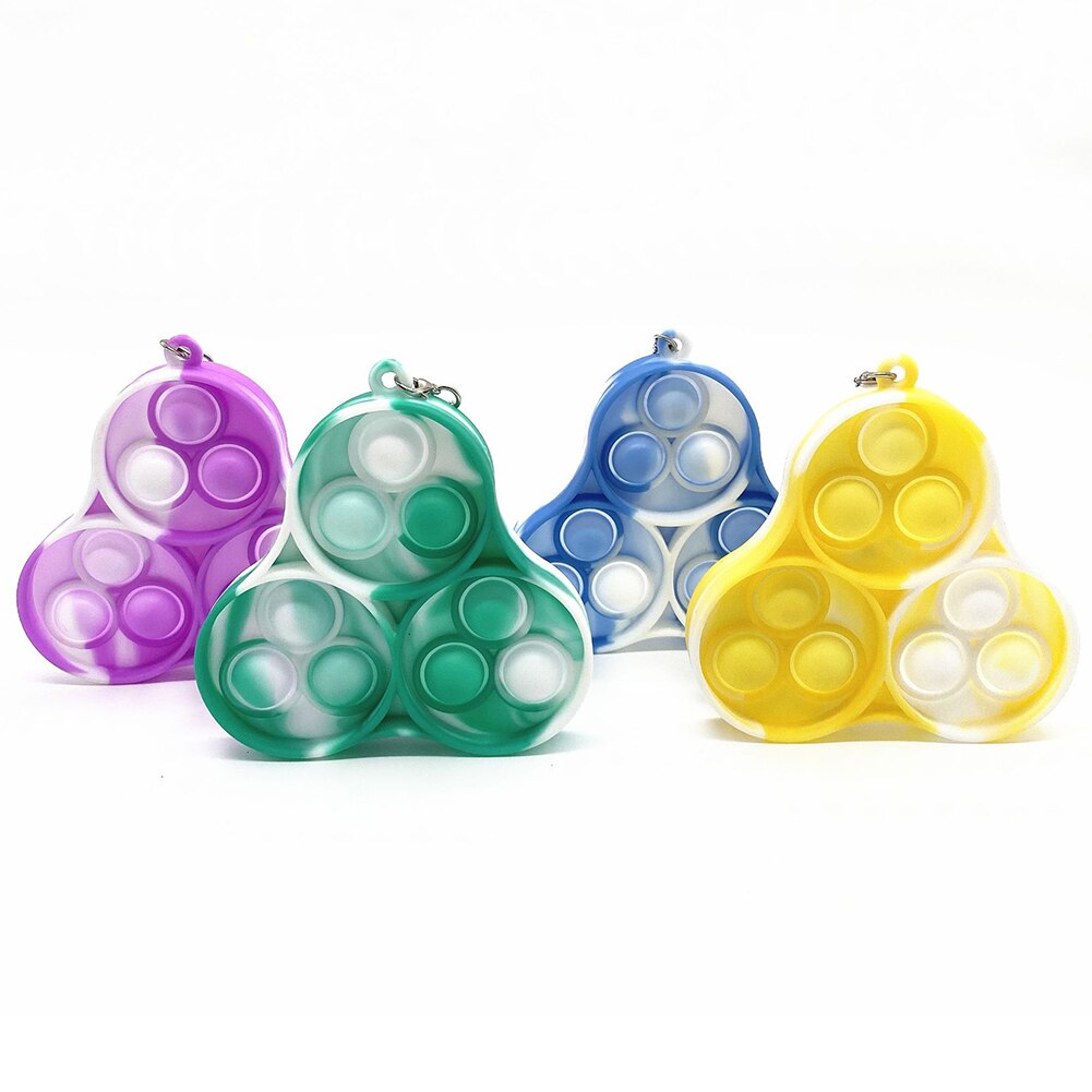Push Bubble Fidget Sensory Toys Relief Stress Desktop Game Anti Stress Push Bubble Keychain Fidget Sensory Relaxing Toy