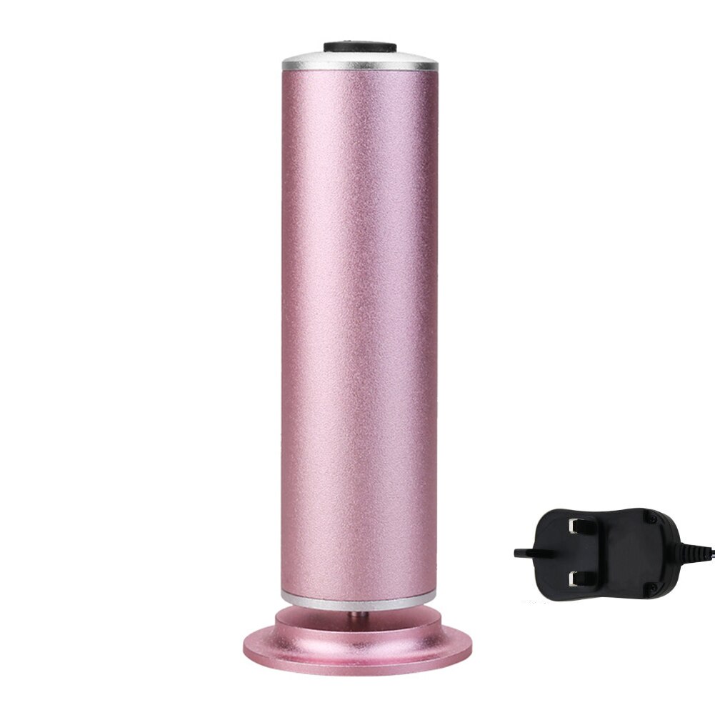 Electric Foot Grinder Heel File Grinding Exfoliator Pedicure Machine Dead Skin Callus Remover Feet Care Tools: UK Plug Pink
