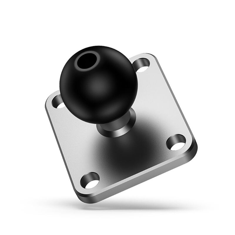 Aluminium Legierung Platz Montage Basis mit 1 Zoll Ball Kopf Halterung für Zumo 400/450/500/550/660 Reiter GPS für Motorrad Fahrrad: grau