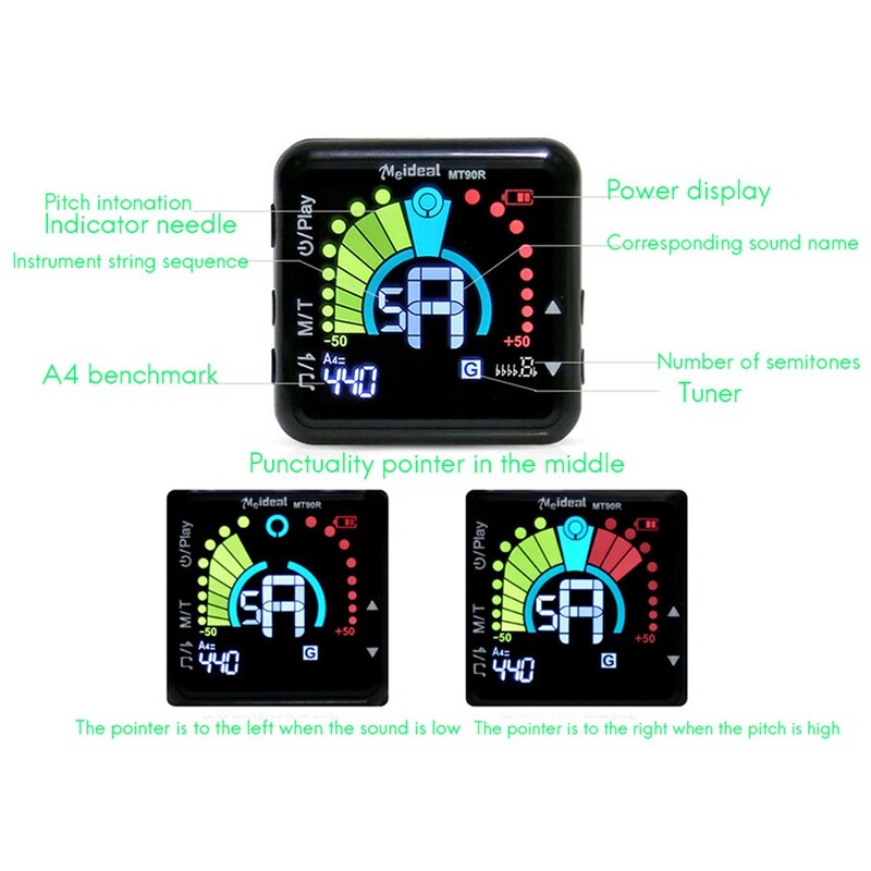 Denash Trillend Metronoom Horloge, Verstelbare 40-240 Bpm