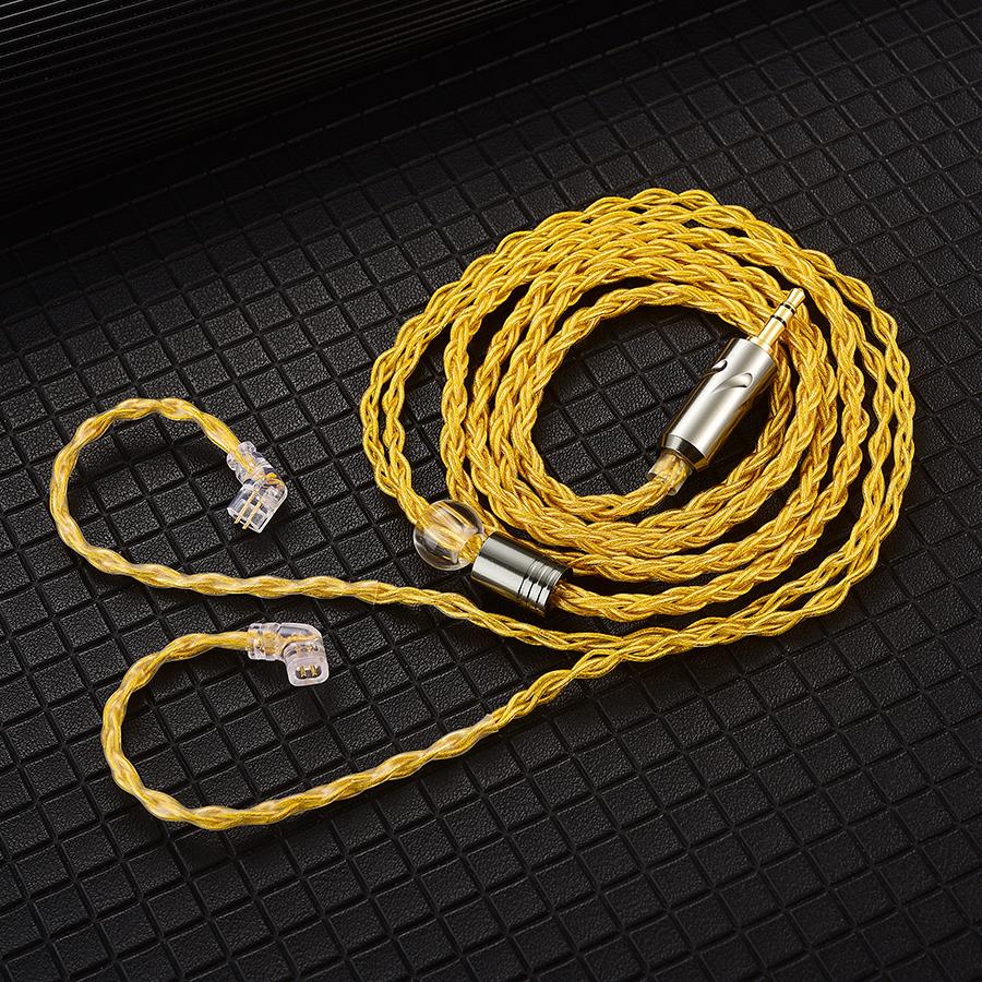 QKZ T1 8 Core TC Silver Plated Use For ZXD ZXN ZXT VK4 Pro ZX2 ZAX2 ZX3 ZX1 ZXK Hifi Earphone Update Cable MMCX/2Pin Connector: T1 Yellow