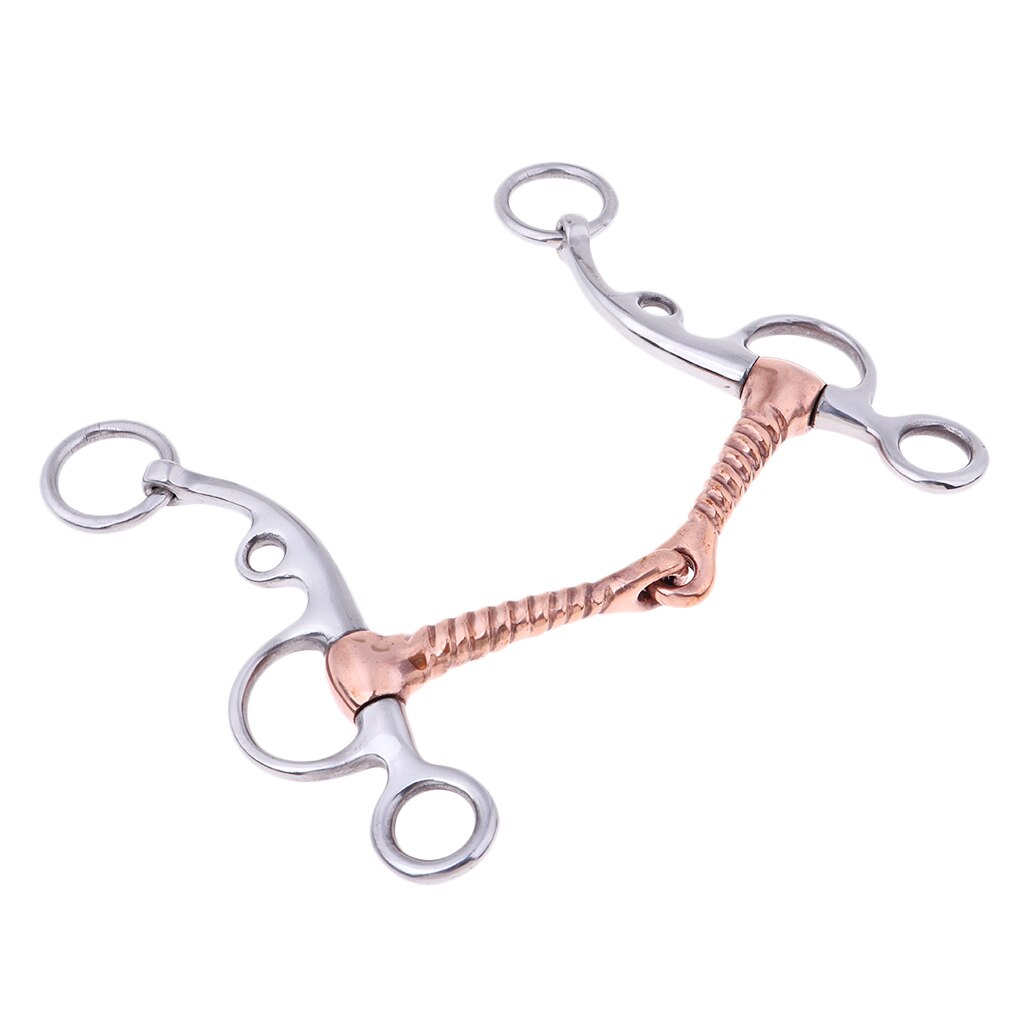 5 inch Horse Bit Stainless Steel Equestrian Tack Snaffle for Mules Drafts Men Women Outdoor Horse Riding