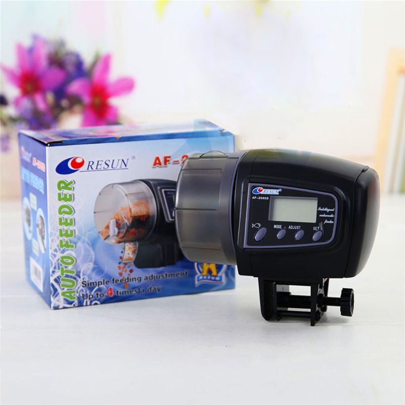 Automatic Fish Food Feeder Timer for Fish Tank Pond Feeding Dispenser K4UA