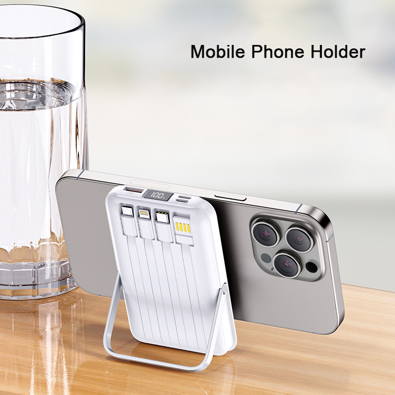 200000mAh Magnetic Wireless Power Bank with Phone Holder Portable Charger Fast Charging Battery for IPhone Magsafe PowerBank