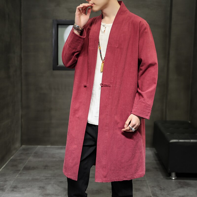 Traditional Chinese Clothing For Men Robe Hanfu Plus Size Black Gown Jacket Harajuku Traditional Dresses Male Cardigan