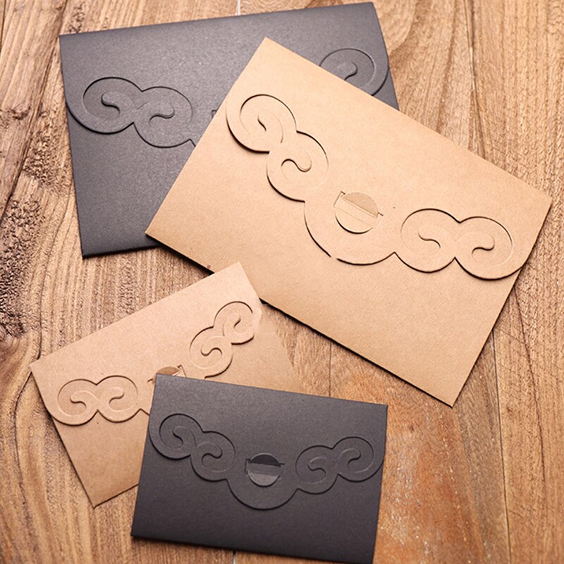 20PCS/Pack Hollow Out Kraft Paper Thicken Envelopes for Birthday Christmas Wedding Writing Paper Stationery
